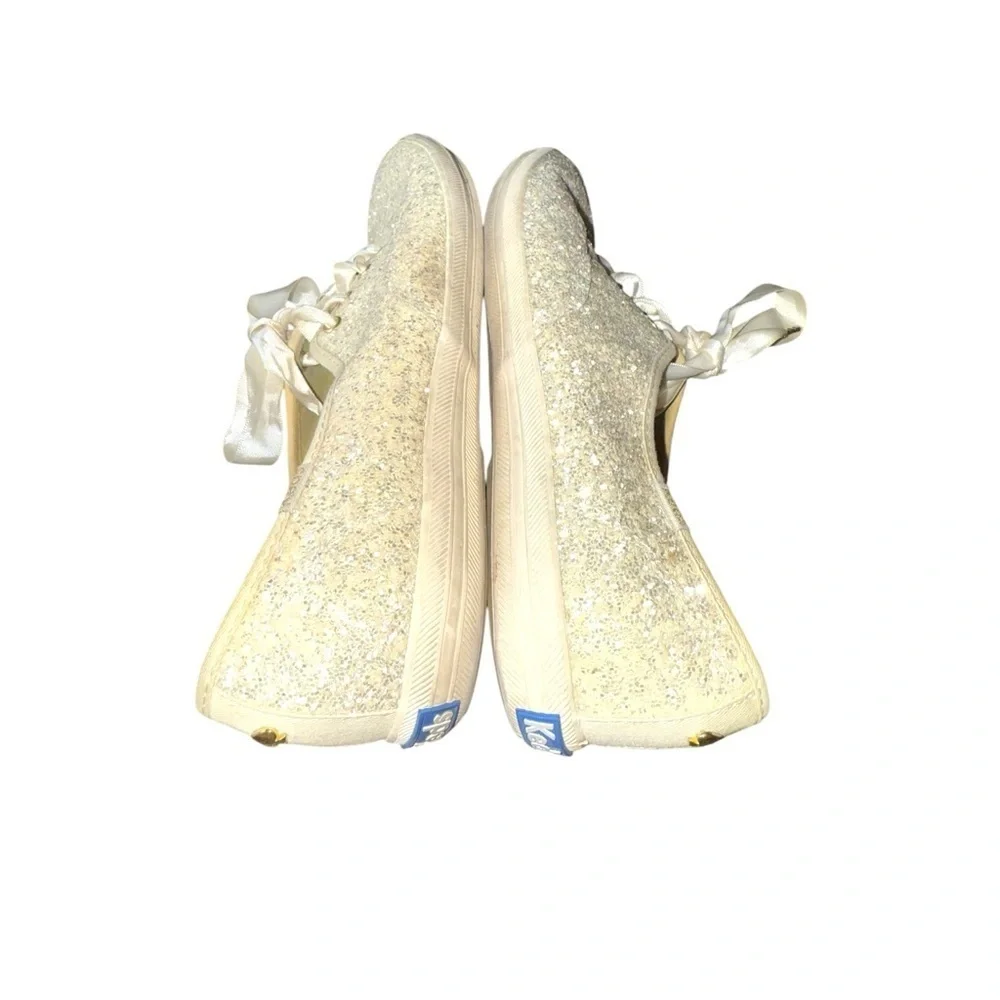 Kate Spade Cream Glitter Keds Sneakers